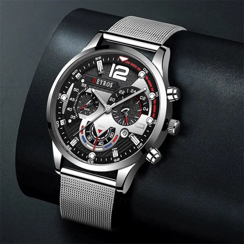 Luxury Stainless Steel Mesh Belt Quartz Wrist